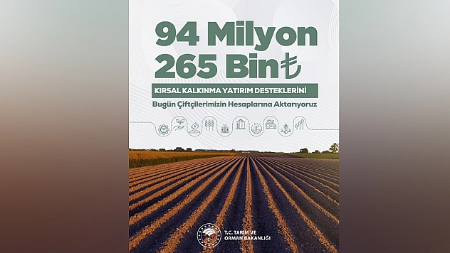 Tarımsal destek ödemesi çiftçilerin hesaplarına aktarılıyor