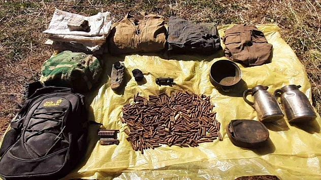 Tunceli'de 2 sığınak içerisinde mühimmat ele geçirildi