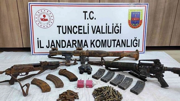 Tunceli'de mühimmat ve yaşam malzemesi ele geçirildi