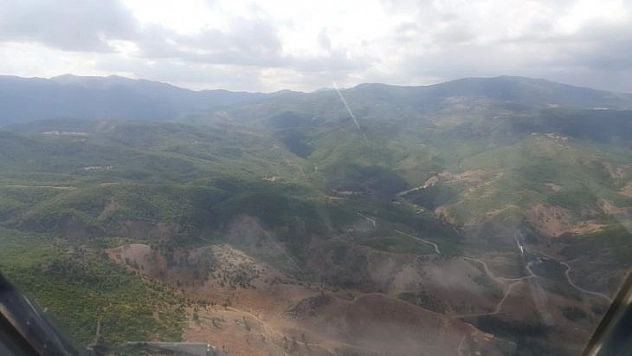 Tunceli'deki örtü yangını söndürüldü