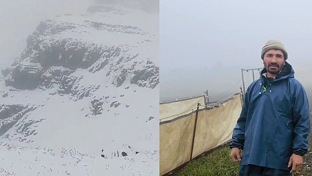 Tuncelili yaylacılar Erzurum'da kara yakalandı