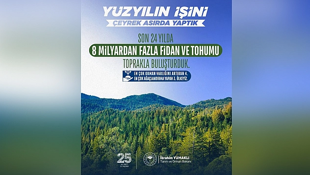 Türkiye orman varlığını artırmada dünyada 4. Sırada
