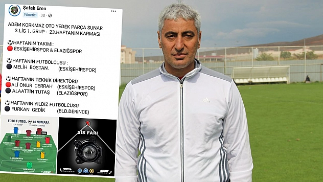 Tutaş 'Haftanın Teknik Direktörü'