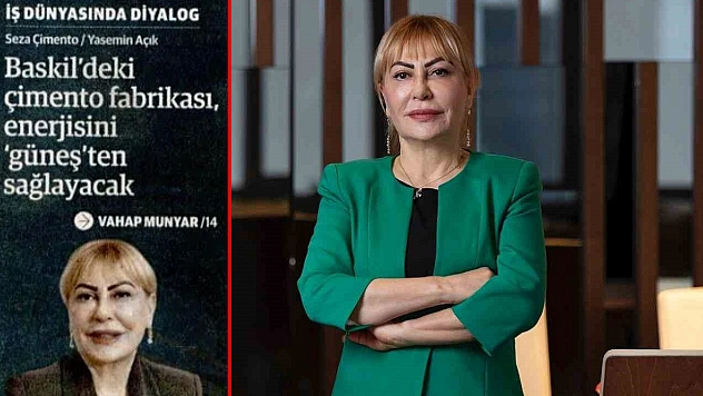 Vahap Munyar'dan Prof. Dr. Yasemin Açık'a övgü dolu yazı: 'Elazığ'a Değer Katan Vizyoner Sanayici'