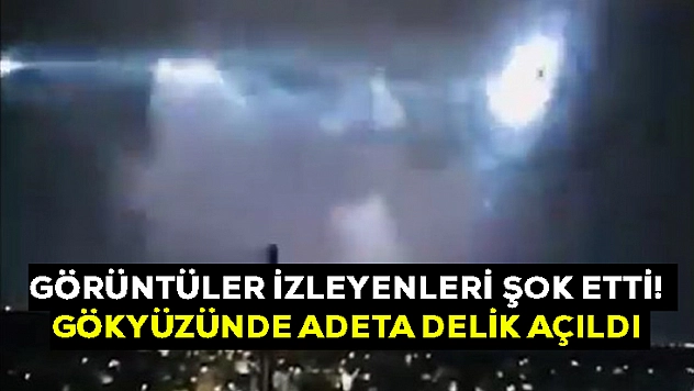 Videoyu izleyenler 'bir bu eksikti' diyor! Adeta gökyüzüne delik açıldı 