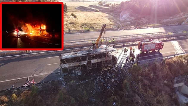 Yolcu otobüsü alev topuna döndü: 1'i bebek 8 kişi hayatını kaybetti