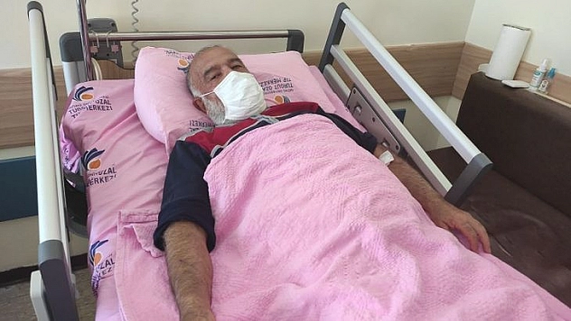 Yüksekten düşerek yaralanan hastanın imdadına hava ambulansı yetişti