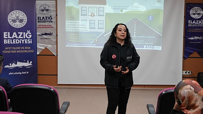 Elazığ Belediyesi'nden öğrencilere afet farkındalık eğitimi