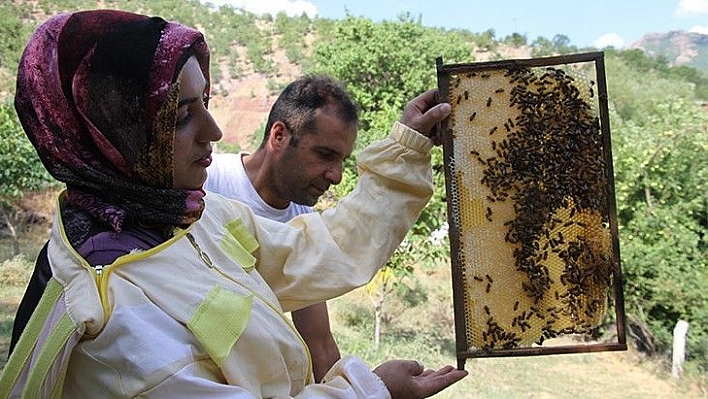 2 çocuk annesi 'Ben yaparım dedi' ve yaptı, devletten aldığı destek ile arıcı oldu