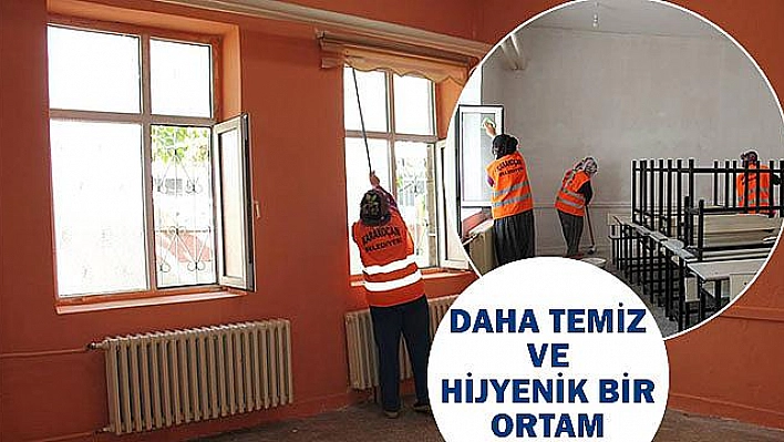 OKULLARDA TEMİZLİK ÇALIŞMASI BAŞLADI