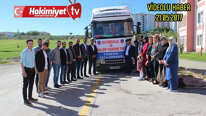 ELAZIĞ'DAN SURİYE'YE 1 TIR YARDIM