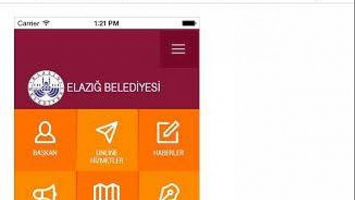 ELAZIĞ BELEDİYESİ MOBİL UYGULAMASI HİZMETTE