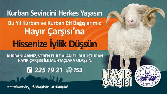 HAYIR ÇARŞISI  KURBAN BAĞIŞLARINI BEKLİYOR 