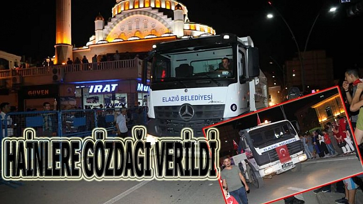 ELAZIĞ BELEDİYESİ'NİN  ARAÇLARI HAİNLERE GÖZDAĞI VERDİ  