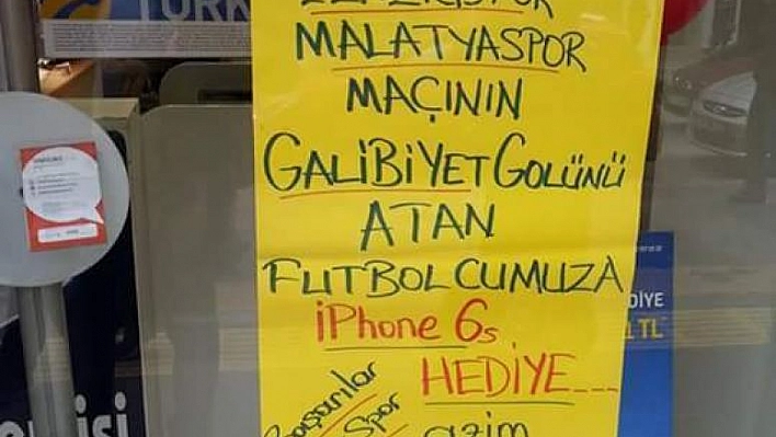 YENİ  MALATYASPOR'A  GOLÜ AT İPHONE 6 S'İ KAP!