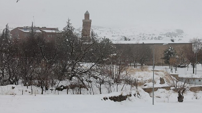 KAR VE SİS HARPUT'TA MÜKEMMEL BİR GÖRÜNTÜ OLUŞTURDU