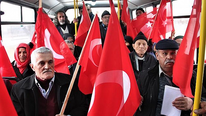 OTOBÜS ŞOFÖRÜNDEN 'ZEYTİN DALI OPERASYONU'NA ANLAMLI DESTEK