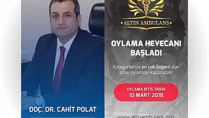 ALTIN AMBULANS SAĞLIK ÖDÜLLERİNE ELAZIĞ SAĞLIK MÜDÜRÜ ADAY OLDU 