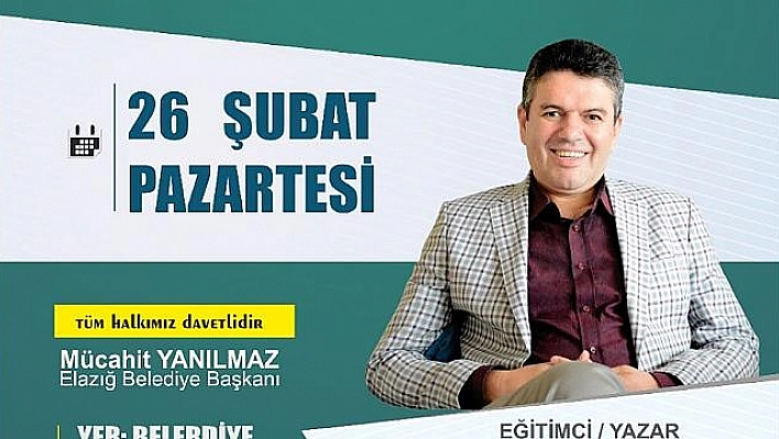 EĞİTİMCİ – YAZAR ALİŞAN KAPAKLIKAYA ELAZIĞ'A GELİYOR