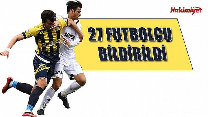 Elazığspor 27 futbolcu bildirdi