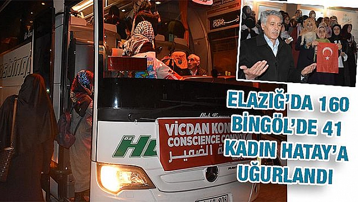 ELAZIĞ VE BİNGÖL'DEN 'VİCDAN KONVOYU'NA DESTEK