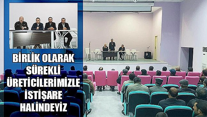 ÇEMİŞGEZEK'TE HAYVAN ÜRETİCİLERİNİN SORUNLARI ELE ALINDI