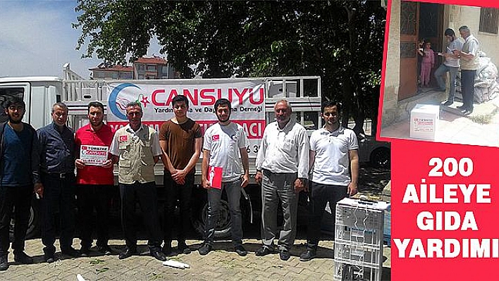 CANSUYU'NDAN 200 AİLEYE GIDA YARDIMI