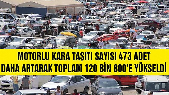 Elazığ'daki Araç Sayısı 120 bin 800 Oldu