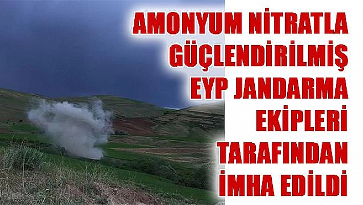 TERÖRİSTLERİN GİZLEDİĞİ EL YAPIMI BOMBA BÖYLE PATLATILDI