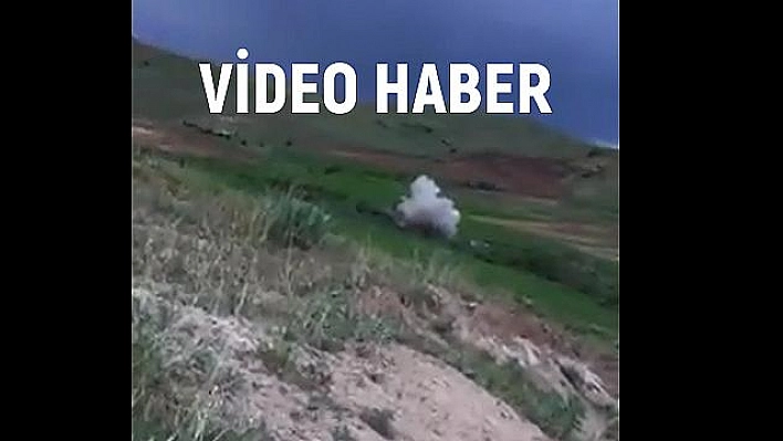 TERÖRİSTLERİN GİZLEDİĞİ EL YAPIMI BOMBA BÖYLE PATLATILDI 