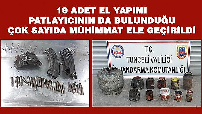 TUNCELİ'DEKİ HAVA DESTEKLİ OPERASYONDA ÇOK MİKTARDA MÜHİMMAT ELE GEÇİRİLDİ