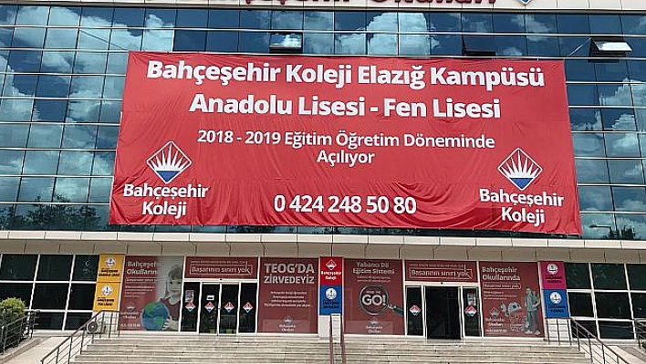 BAHÇEŞEHİR KOLEJİ 2018-2019 EĞİTİM ÖĞRETİM YILINDA ELAZIĞ'DA ANADOLU LİSESİ VE FEN LİSESİ AÇIYOR