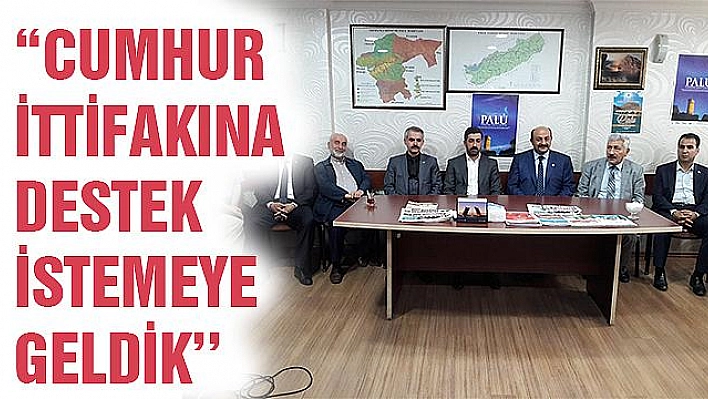 MHP ADAYLARINDAN PALU-DER VE MUHTARLAR DERNEĞİ'NE ZİYARET