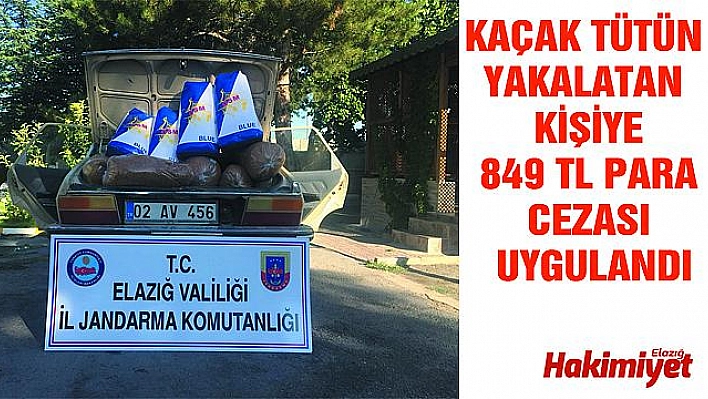 95 KİLO KAÇAK TÜTÜN ELE GEÇİRİLDİ