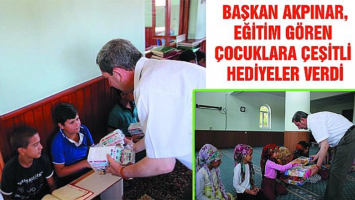 BAŞKAN AKPINAR,EĞİTİM GÖREN ÇOCUKLARI ZİYARET ETTİ