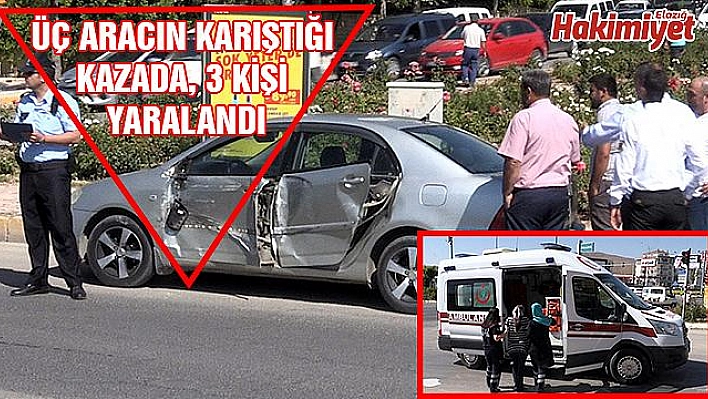 ELAZIĞ'DA TRAFİK KAZASI: 3 YARALI 