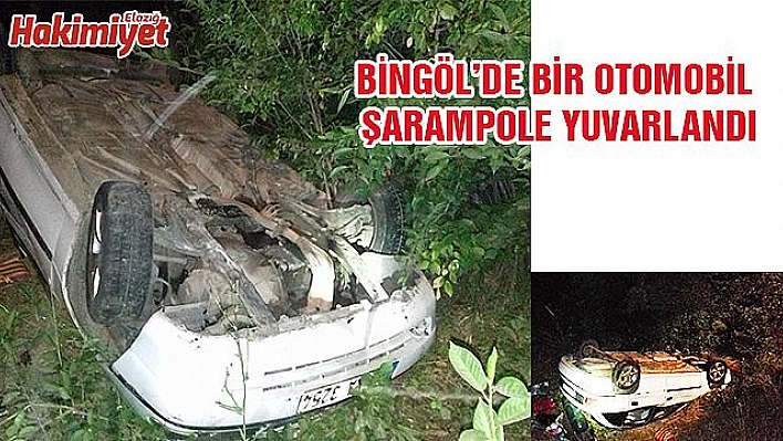 OTOMOBİL ŞARAMPOLE YUVARLANDI: 4 YARALI