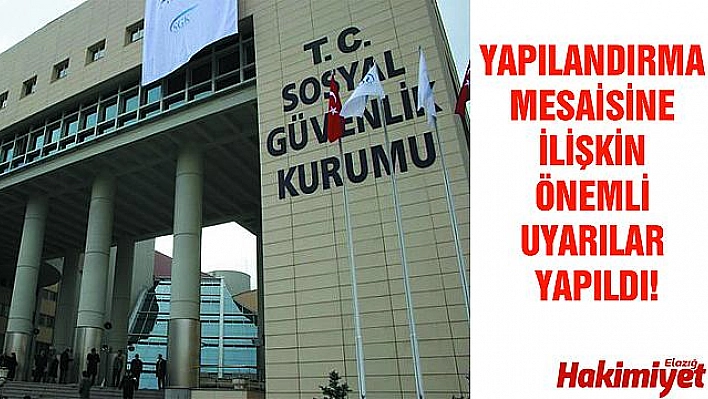 SGK İL MÜDÜRLÜĞÜ VE SOSYAL GÜVENLİK MERKEZLERİ HAFTA SONU AÇIK OLACAK