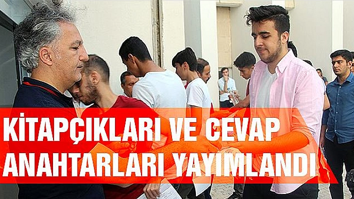 YKS SORU KİTAPÇIKLARI VE CEVAP ANAHTARLARI YAYIMLANDI