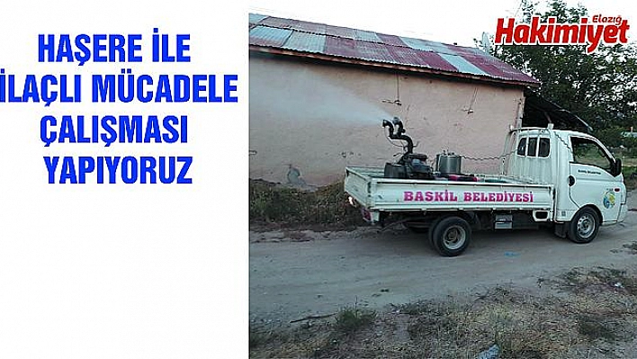 BASKİL'DE İLAÇLAMA ÇALIŞMASI