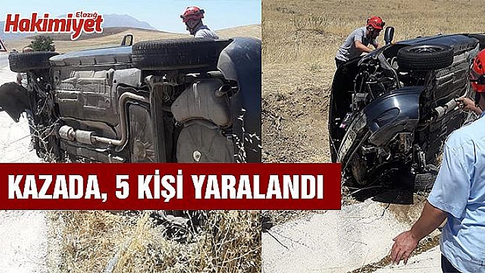 Direksiyon hakimiyeti kaybolan otomobil takla attı