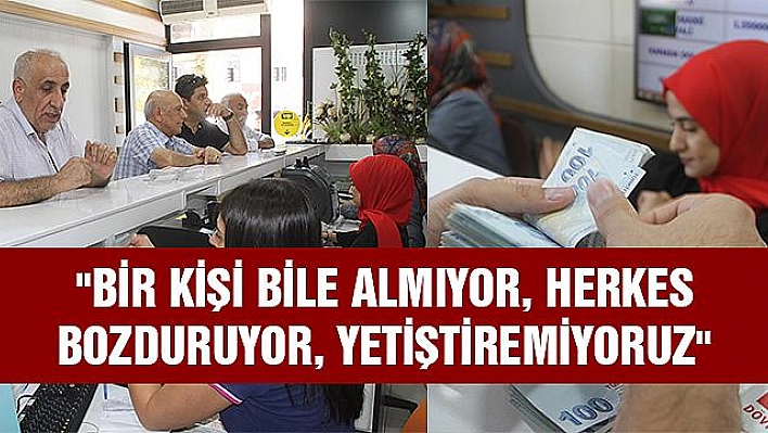 Elazığ'da vatandaşlar döviz bozdurmaya devam ediyor