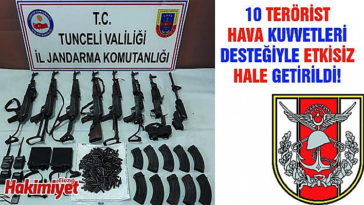 Etkisiz hale getirilen 10 teröristten çok sayıda silah ve mühimmat ele geçirildi