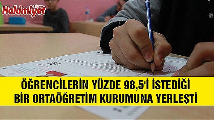 İKİNCİ NAKİL DÖNEMİ SONUNDA ÖĞRENCİLERİN YÜZDE 98,5'İ YERLEŞTİ