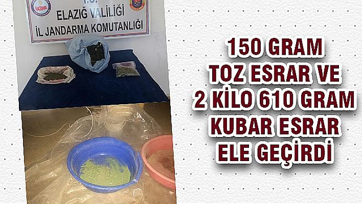 2 KİLO 760 GRAM ESRAR ELE GEÇİRİLDİ