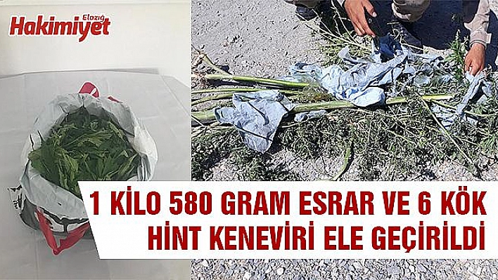 ELAZIĞ'DA 1,5 KİLO ESRAR ELE GEÇİRİLDİ