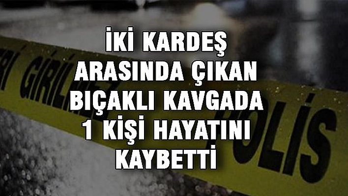 ELAZIĞ'DA KARDEŞ CİNAYETİ