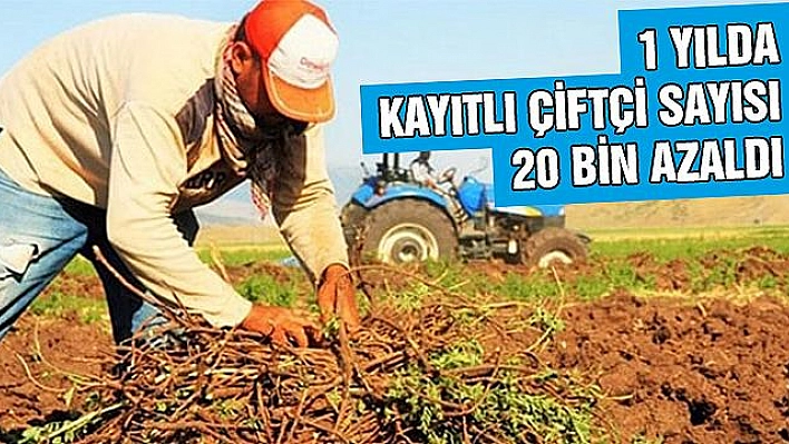 ELAZIĞ'DA KAYITLI ÇİFTÇİ SAYISI AZALDI