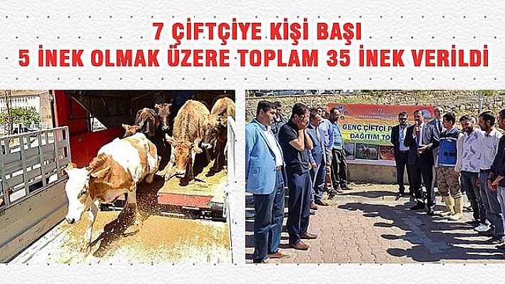 KEBAN'DA GENÇ ÇİFTÇİLERE İNEKLERİ TESLİM EDİLDİ