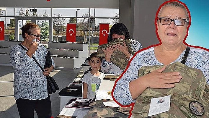 ŞEHİT ANNESİ OĞLUNUN KIYAFETLERİNİ GÖRÜNCE GÖZYAŞLARINA BOĞULDU